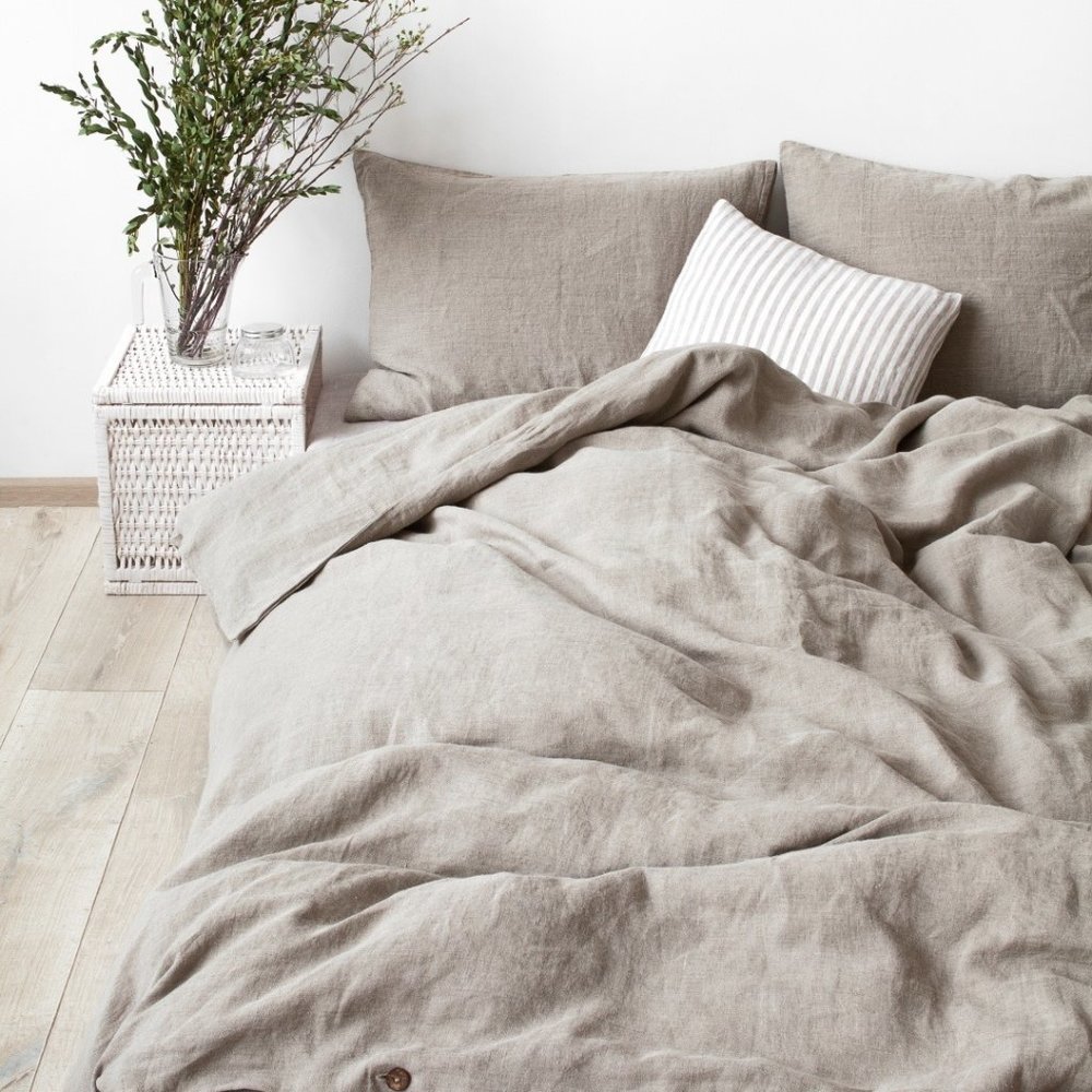 Linen Tales Queen-sized Linen Duvet Cover in Natural
